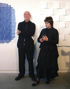 Magda and Douglas Sheerer at the Galerie Düsseldorf 30th anniversary exhibition, in 2006.