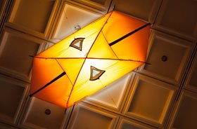 David Brophy, high line, 2015. Tent, fluorescent lights, fixings, 105x345x300cm. Image: Bo Wong David Brophy, high line, 2015. Tent, fluorescent lights, fixings, 105x345x300cm. Image: Bo Wong