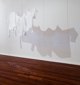 Marzena Topka, Time Punch, 2014. Shirts - dimensions variable. Photographer: Bo Wong